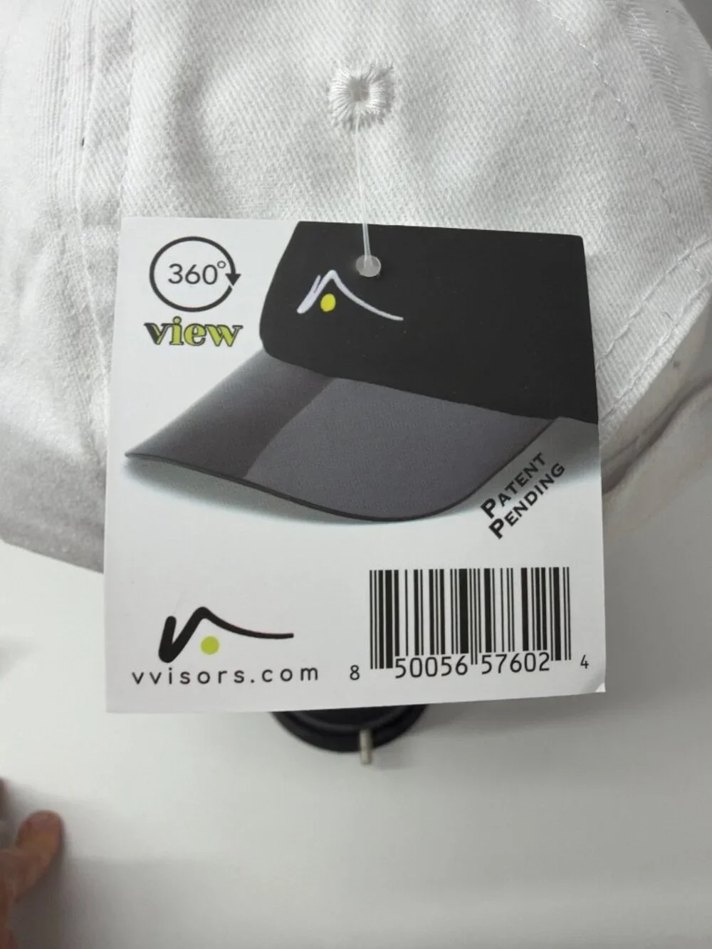 Visto Sports White Visor Hat With Transparent UV Brim Unisex OS